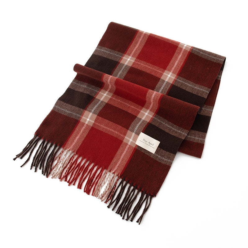 Wholesale Cashmere Feel Autumn/winter Christmas Plaid Scarf